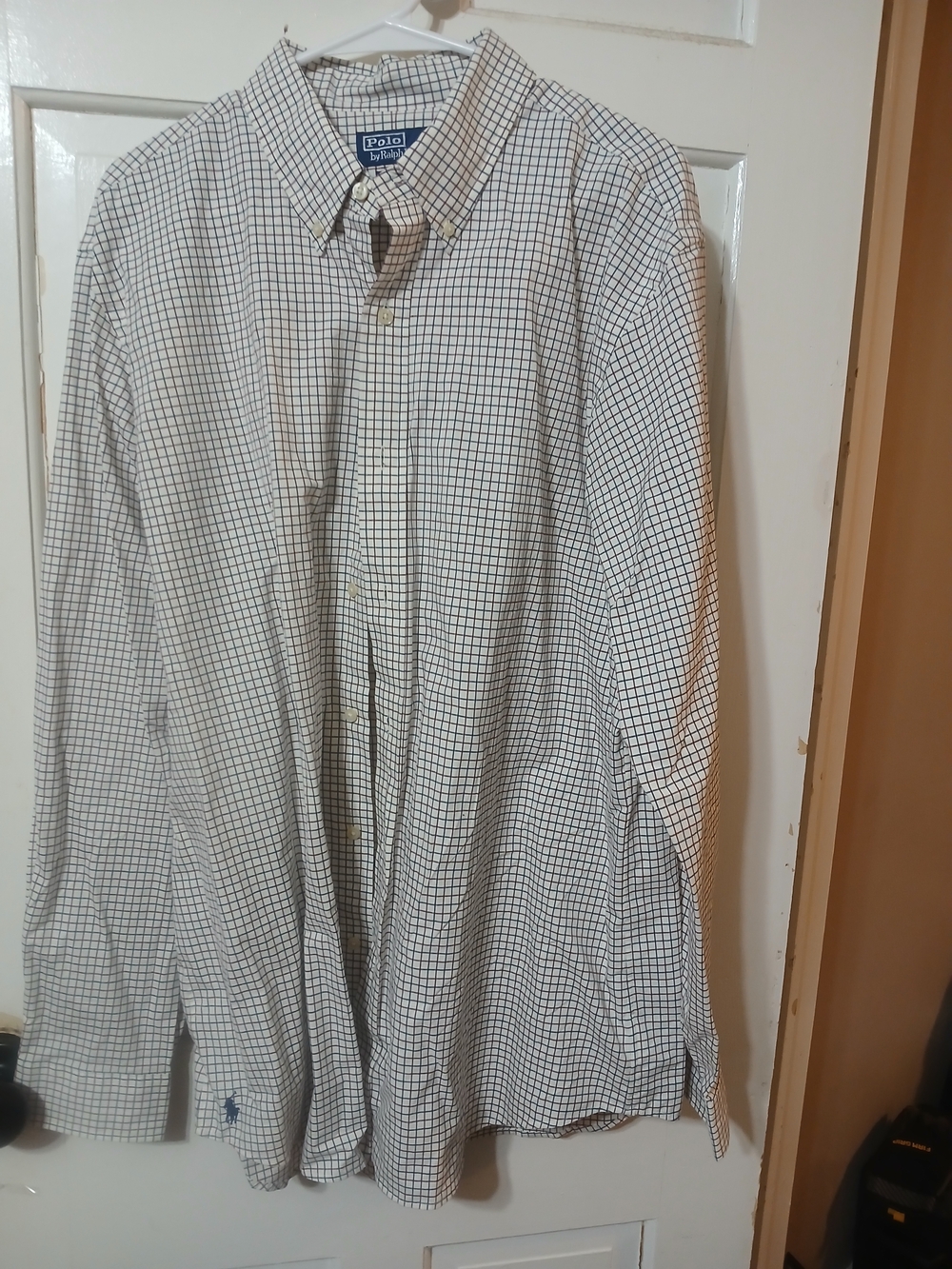 Polo by Ralph Lauren Men’s White Check Button-Down Shirt